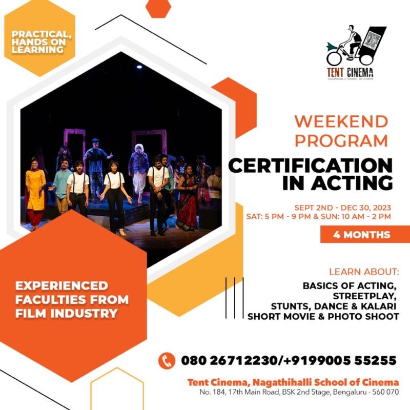 Weekend certification in acting